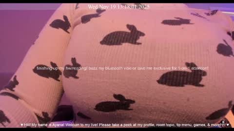 Ayana Delatorre online show from November 19, 9:15 pm