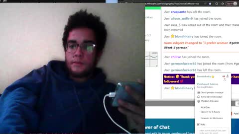 Snapshot of bigangelxs chatting on November 3, 11:22 am newSurprise online show from November 3, 11:22 am