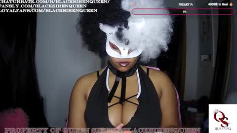 Snapshot of blacksirenqueen chatting on October 9, 10:02 am Queen Siren online show from October 9, 10:02 am