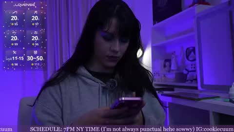 Snapshot of cookielemoon chatting on February 5, 12:26 am Cherri morningstar help me get to 100 thumbs up 3 online show from February 5, 12:26 am