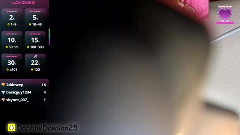 Snapshot of daphnedixon chatting on February 2, 9:08 am daphnedixon online show from February 2, 9:08 am