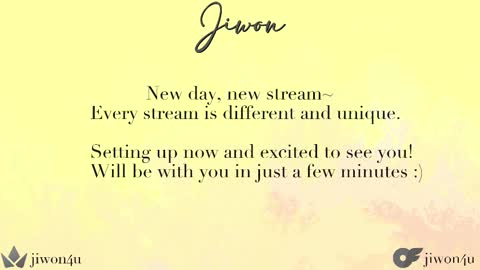 Snapshot of jiwon4u chatting on February 22, 12:40 pm Jiwon online show from February 22, 12:40 pm