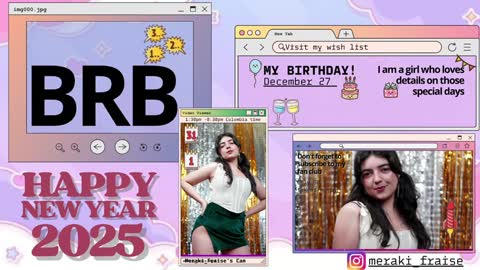 Snapshot of meraki_fraise chatting on January 7, 9:57 pm online show from January 7, 9:57 pm