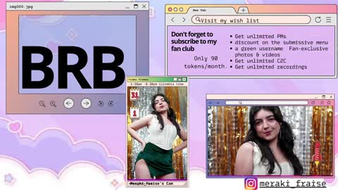 Snapshot of meraki_fraise chatting on January 16, 1:48 am online show from January 16, 1:48 am