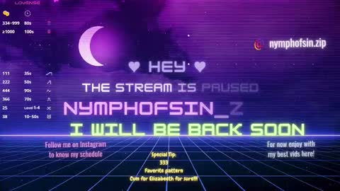 Snapshot of nymphofsin_zip chatting on February 20, 9:15 pm NEXT STREAM 300126 GTM 5 400 PM online show from February 20, 9:15 pm