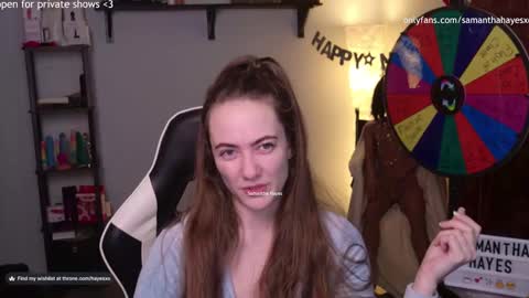 Snapshot of samanthahayesxoxo chatting on January 14, 5:30 am The Real Samantha Hayes haha online show from January 14, 5:30 am