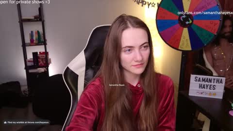 Snapshot of samanthahayesxoxo chatting on January 16, 7:38 am The Real Samantha Hayes haha online show from January 16, 7:38 am