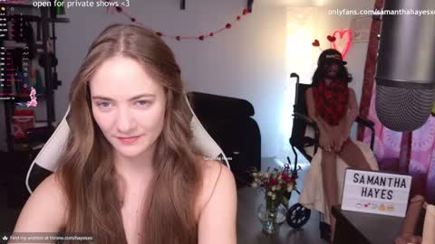 Snapshot of samanthahayesxoxo chatting on January 29, 10:32 pm The Real Samantha Hayes haha online show from January 29, 10:32 pm