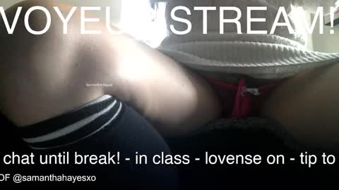 Snapshot of samanthahayesxoxo chatting on December 5, 7:32 pm The Real Samantha Hayes haha online show from December 5, 7:32 pm