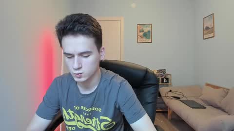 Snapshot of scooby_r chatting on January 30, 8:43 am Thomas brunette and Alex blond online show from January 30, 8:43 am