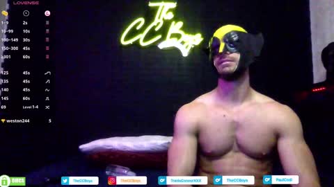 Snapshot of theccboysxxx chatting on October 16, 2:34 am The CC Boys Travis Connor Paul Codi online show from October 16, 2:34 am
