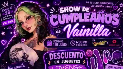 Vainilla Independent model online show from June 21, 2:14 am