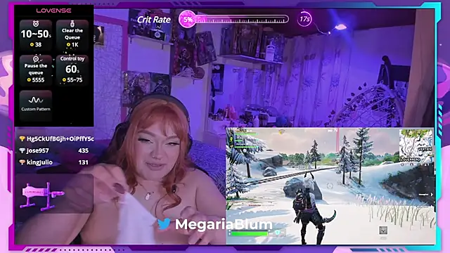 Snapshot of MegariaB chatting on January 11, 7:06 am MegariaB online show from January 11, 7:06 am