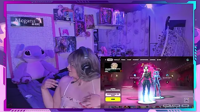 Snapshot of MegariaB chatting on February 8, 7:37 am MegariaB online show from February 8, 7:37 am