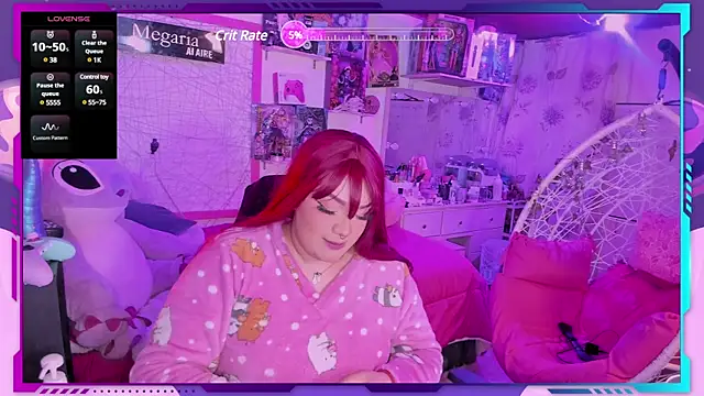 Snapshot of MegariaB chatting on February 19, 5:05 am MegariaB online show from February 19, 5:05 am