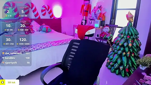 Snapshot of PrincessVS chatting on December 20, 7:55 am PrincessVS online show from December 20, 7:55 am