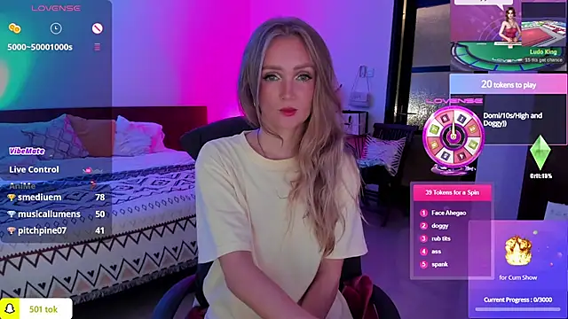 Snapshot of PrincessVS chatting on January 25, 11:34 am PrincessVS online show from January 25, 11:34 am