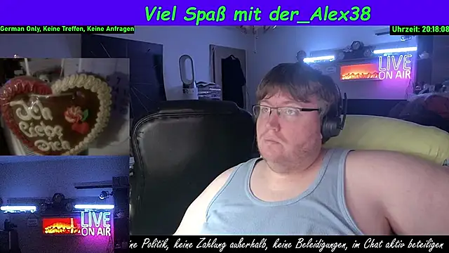 der alex38 online show from September 15, 6:19 pm
