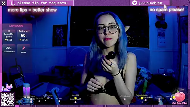 Snapshot of v3n0mb1t3z chatting on January 15, 7:59 am v3n0mb1t3z online show from January 15, 7:59 am