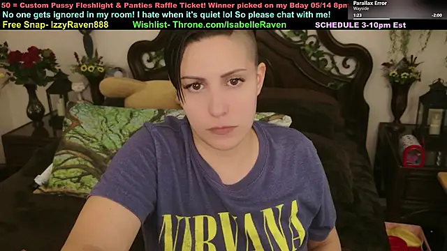 Snapshot of IsabelleRaven chatting on April 21, 8:34 pm IsabelleRaven online show from April 21, 8:34 pm