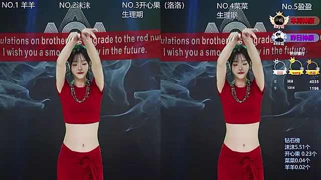 Snapshot of __AOA__ chatting on February 8, 8:12 pm AOA online show from February 8, 8:12 pm