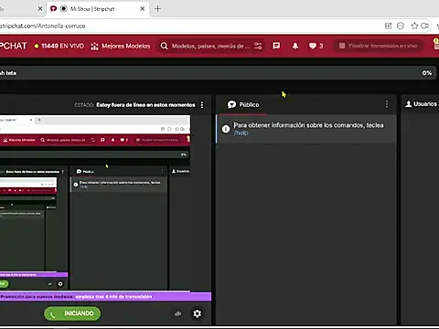 Snapshot of Antonella-corruso chatting on April 24, 8:00 pm Antonella-corruso online show from April 24, 8:00 pm
