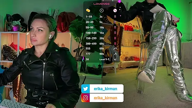 Erika Kirman online show from January 9, 2:31 pm