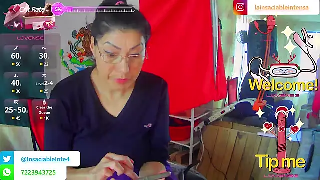 LaInsaciableIntensa online show from March 10, 2:59 pm