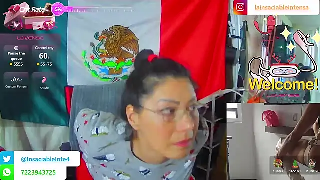 LaInsaciableIntensa online show from March 11, 10:20 pm