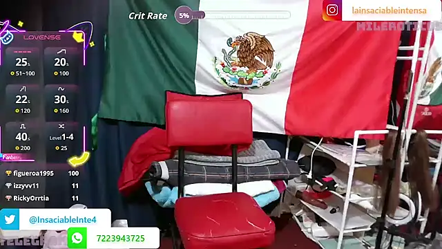 LaInsaciableIntensa online show from September 10, 2:55 am