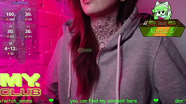 Witch Emma online show from April 3, 9:18 am