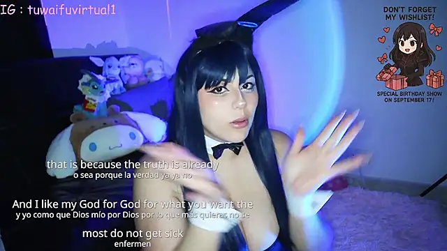 Snapshot of TuWaifuVirtual1 chatting on September 11, 12:55 am TuWaifuVirtual1 online show from September 11, 12:55 am
